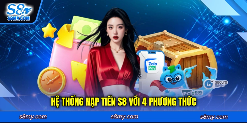 Hệ thống nạp tiền S8 với 4 phương thức